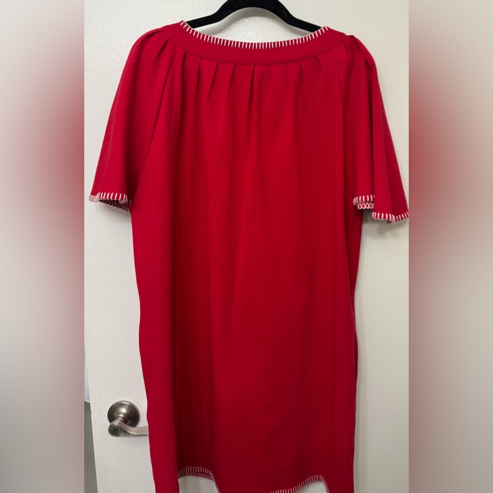 Red Flutter Sleeve Mini Dress | Flowy Feminine A-Line Cocktail Dress - Picture 2 of 3